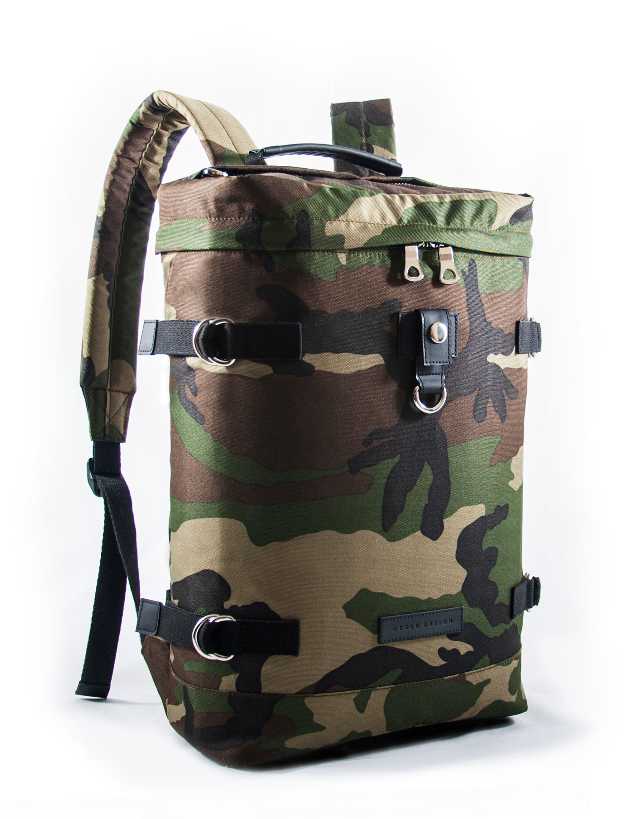Anthropologie Green Camouflage Mini Backpack | Convertible Design VonDutchSmallSizedGreenCamoBac  main image 3